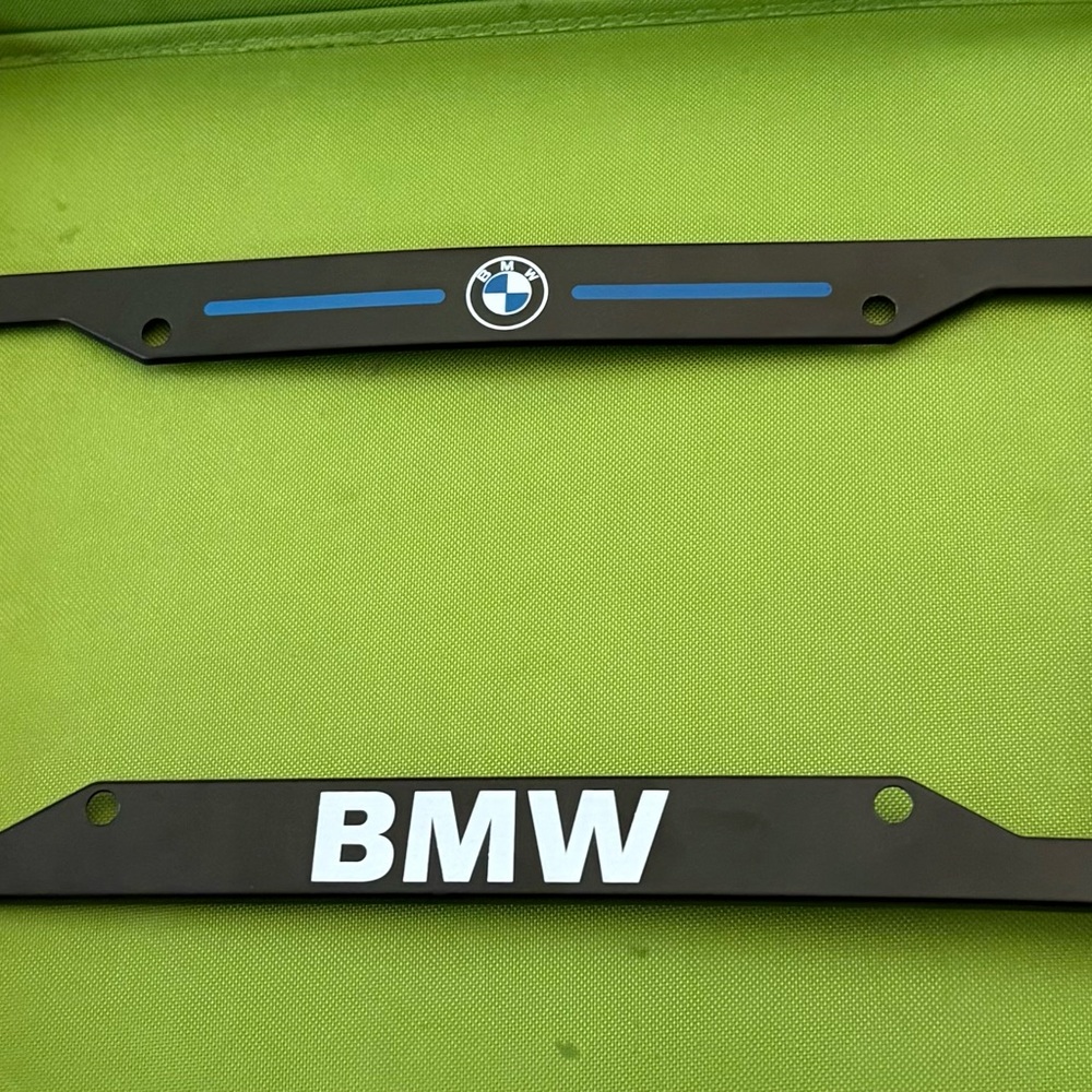 BMW Black and Blue License Plate Frame